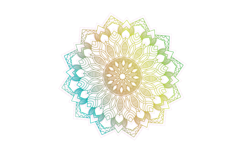 Mandala Bloem Vector Elementen Ontwerp V2