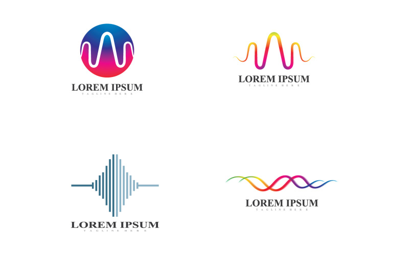 Sound Wave Music Equalizer Logo Vector V10