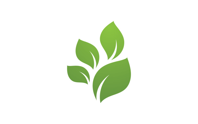 Vecteur de logo d'énergie verte Eco Leaf V11