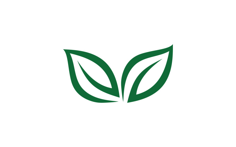 Vecteur de logo d'énergie verte Eco Leaf V20