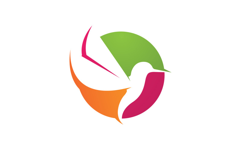 Bummingbird Fly Animal Logo Vecteur V3