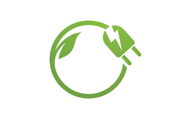Eco foglia verde energia Logo Vector V39