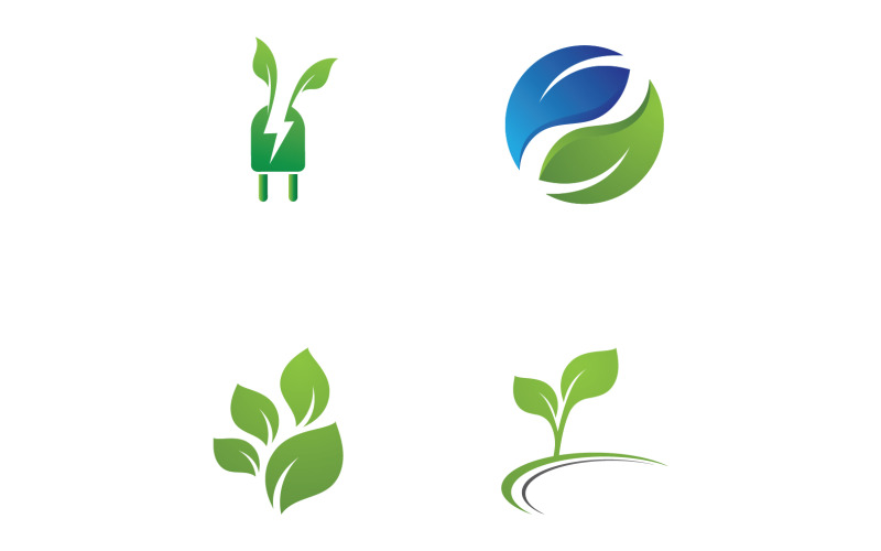 Eco Leaf Groene Energie Logo Vector V47