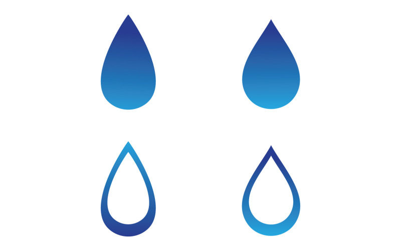 Goccia d'acqua Natura Logo Vector V2