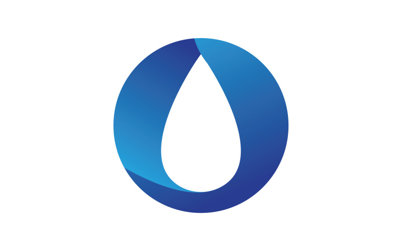 Goccia d'acqua Natura Logo Vector V5