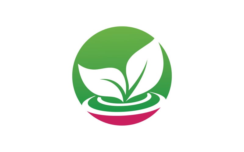 叶生态绿色自然标志矢量 V28