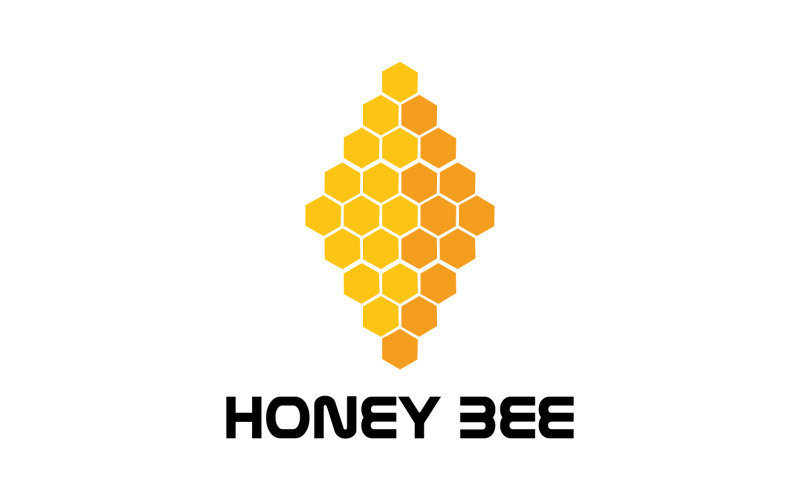Abeille Honeycomb Logo Animal Vector V15