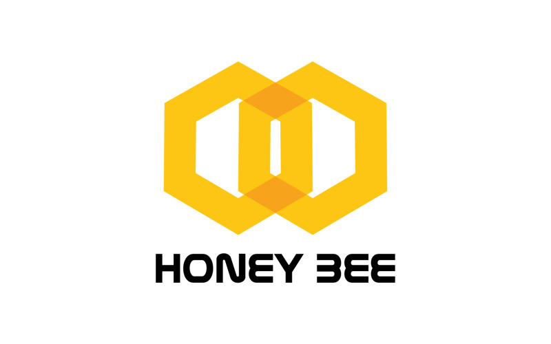 Bee Honeycomb Logo Animal Vector V16