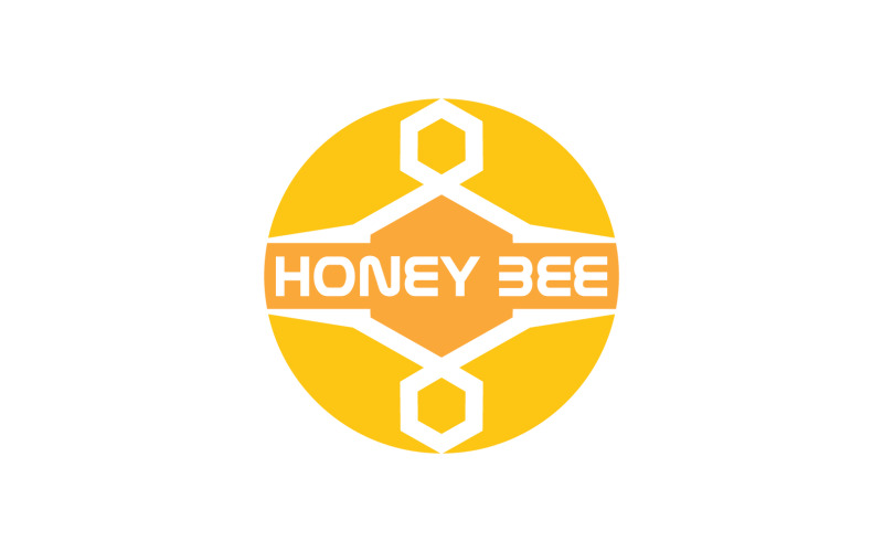 Bee Honeycomb Logo Animal Vector V19