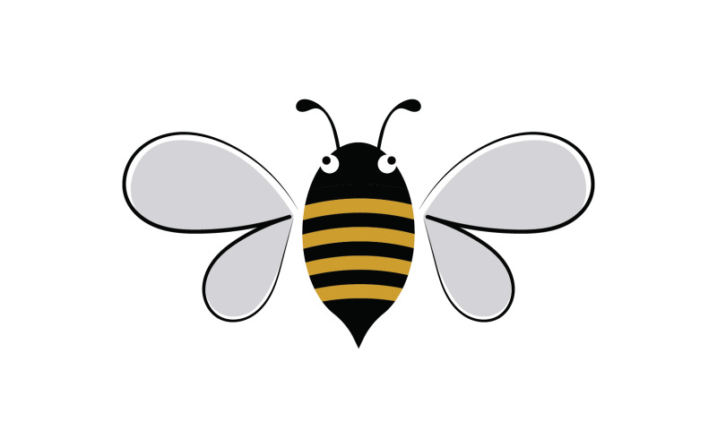 Bee Logo a nido d'ape animale vettore V2