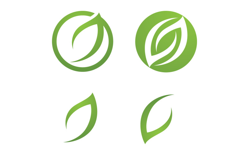 Blad Eco Groen Natuur Logo Vector V18