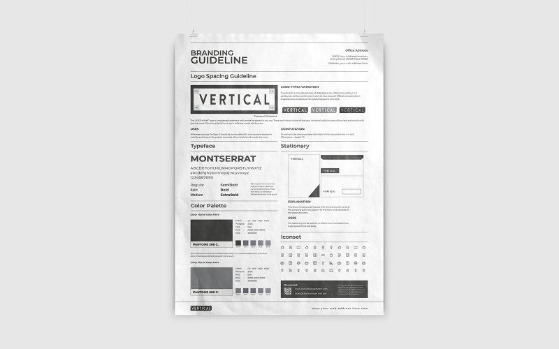 Feuille de style de l'affiche des directives de la marque DIN A3