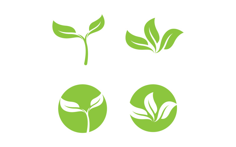 Feuille Eco Green Nature Logo Vector V10