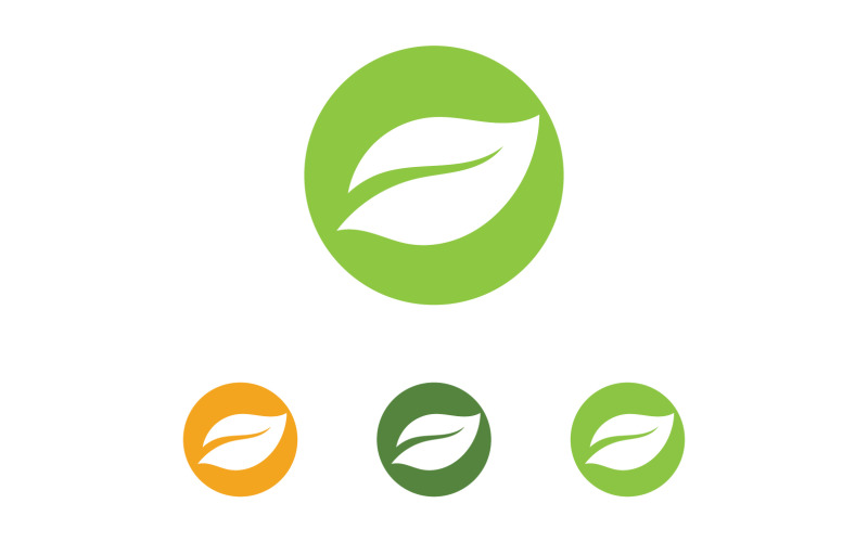 Foglia Eco Verde Natura Logo Vector V3