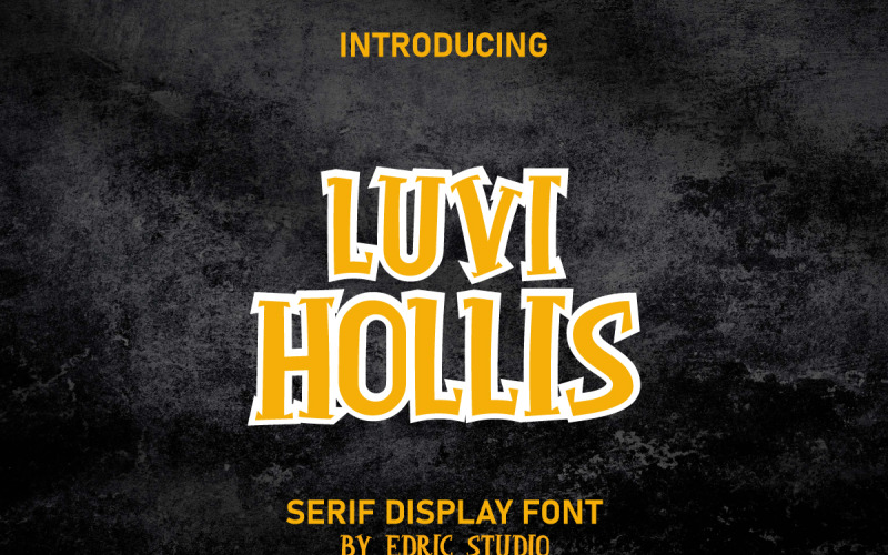 Fonte de exibição com serifa Luvi Hollis
