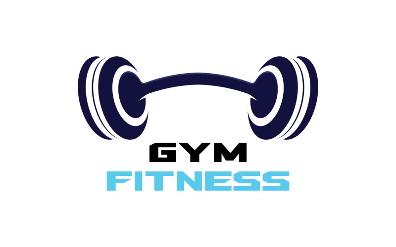 Ginásio Fitness Logo Esporte Vetor V12