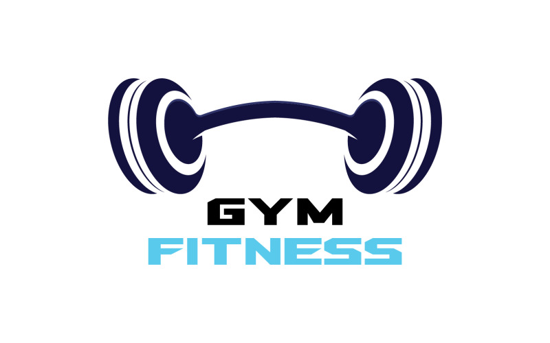 Gym Fitness Logotyp Sport Vector V12