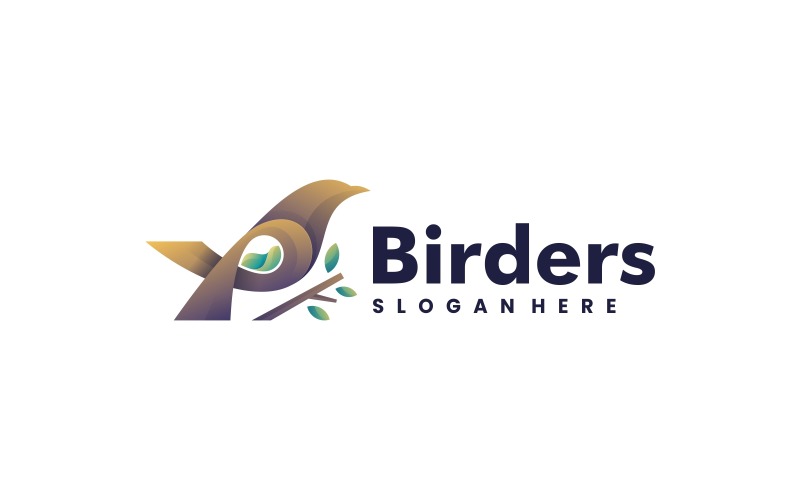Bird Nature Gradient Logo Style