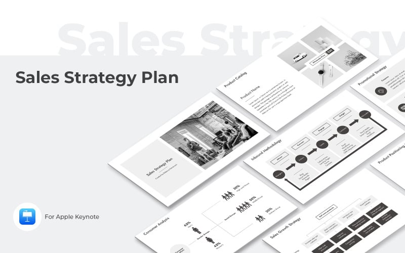 Шаблон Keynote плана стратегии продаж