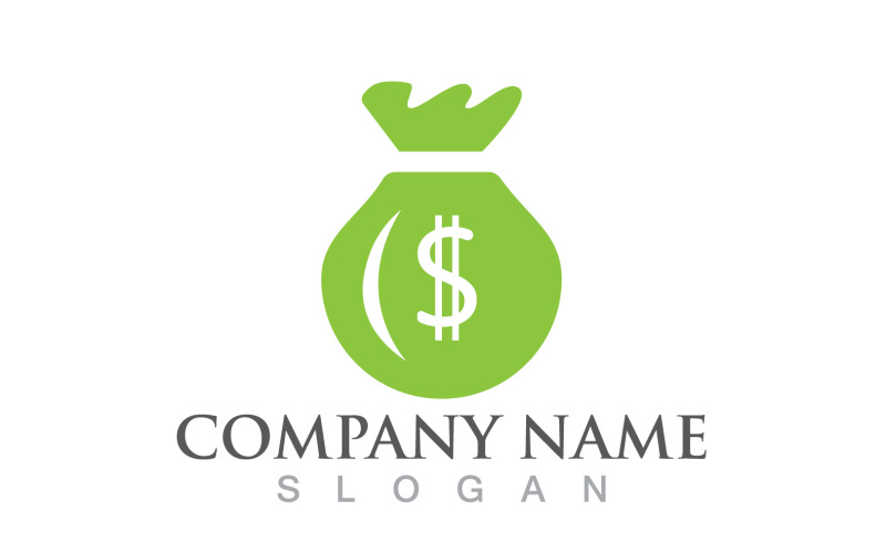 argent, sac, dollar, logo, vecteur, v3