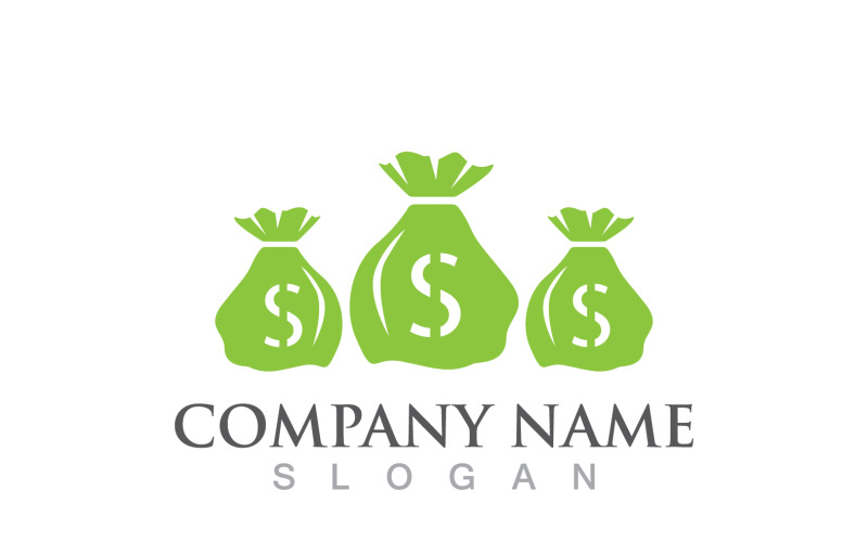 Borsa dei soldi Dollaro Logo Vector V2
