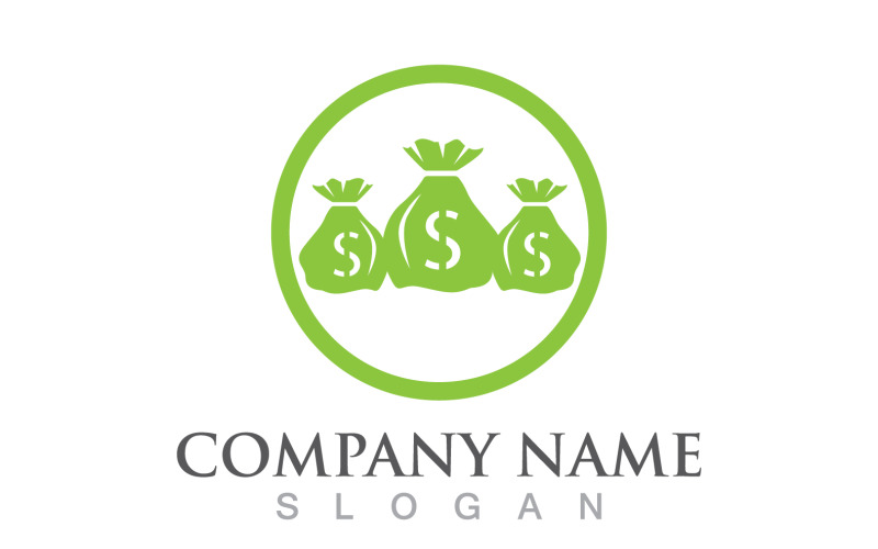 Geldzak Dollar Logo Vector V7