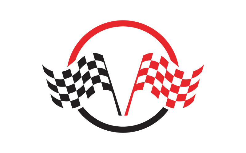 Гонка прапор спорт логотип вектор V1