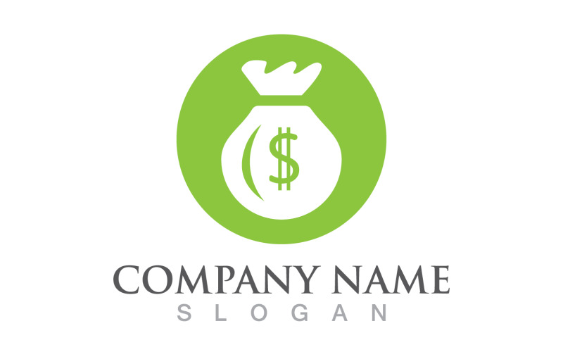 Грошовий мішок долар логотип вектор V8
