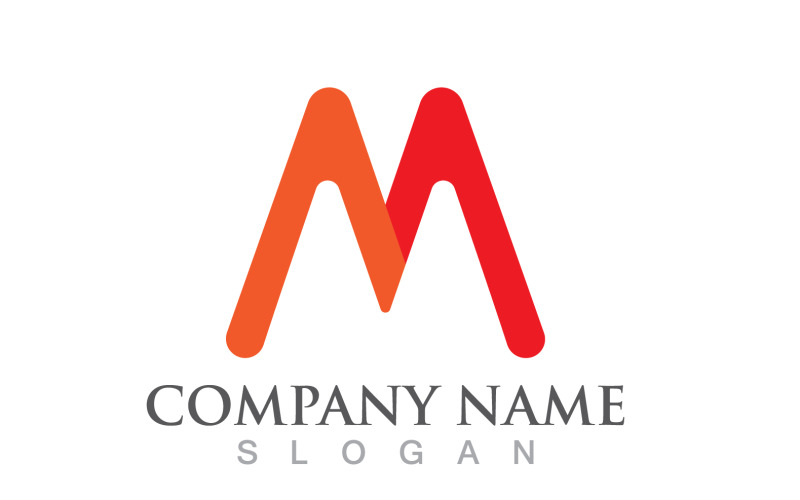 M Logo Simbolo Lettera Vettore V1