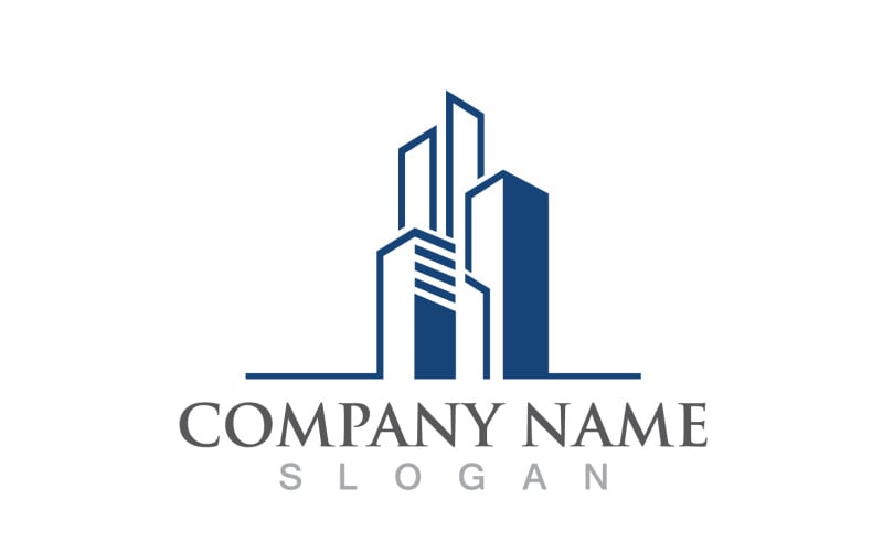 Moderne Stad Gebouw Logo Vector V13