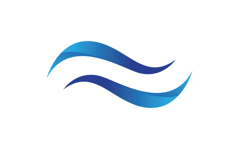 Vague Eau Logo Vecteur Nature V2