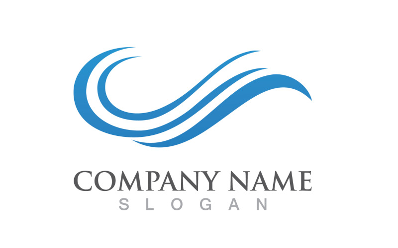 Water Wave Beach Vector Logo V2