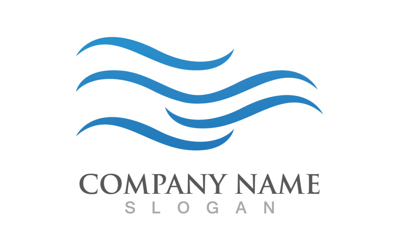 Water Wave Beach Vector Logo V3