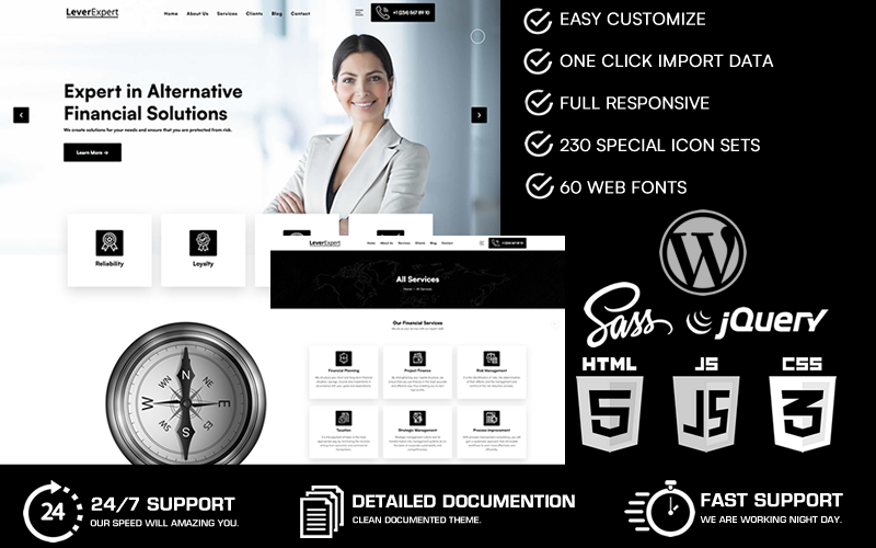 LeverExpert - Finanční poradce téma WordPress