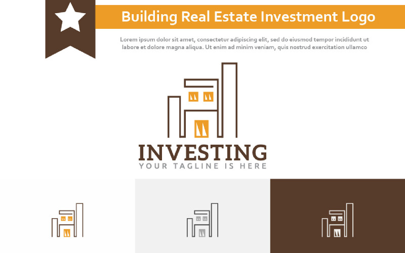 Modèle de logo d'entreprise d'investissement immobilier immobilier