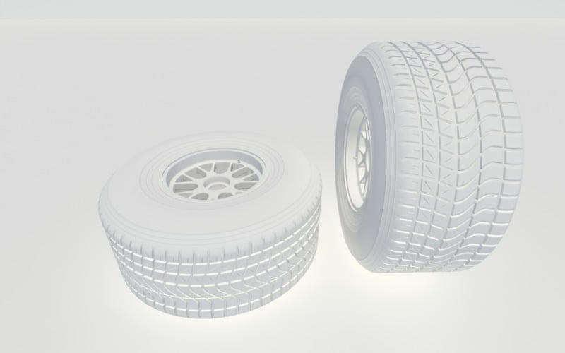 Pirelli Formula 1 Tyre For Wet Weather Conditions 3D Models