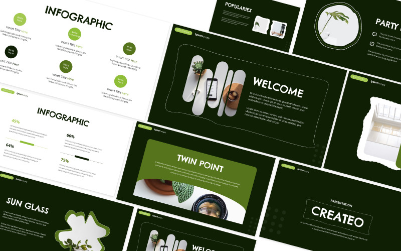 Creato Powerpoint Template #252165 - TemplateMonster