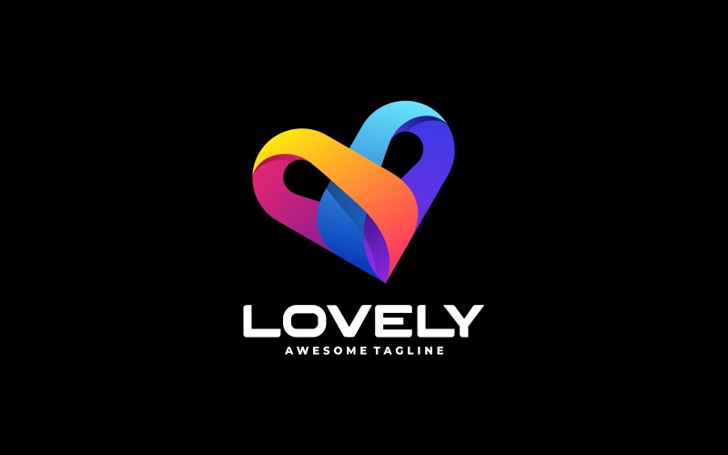 Piękny gradientowy kolorowy styl logo
