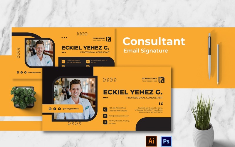 Professionell konsults e-postsignatur