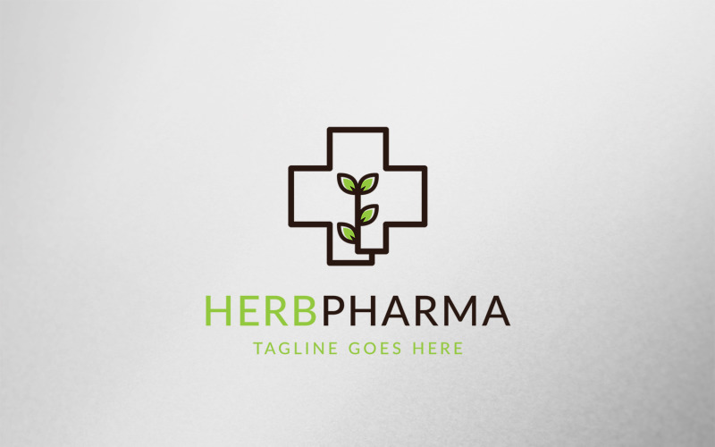 Дизайн шаблону логотипу трав'яної аптеки