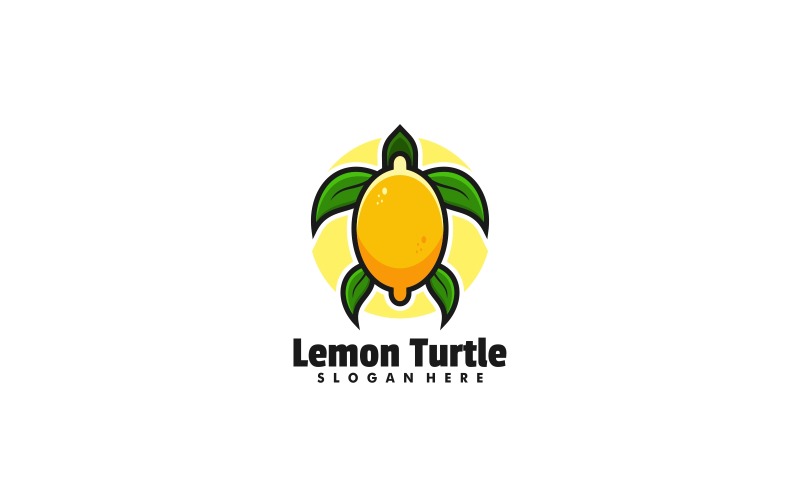 Lemon Turtle Simple Logo Style