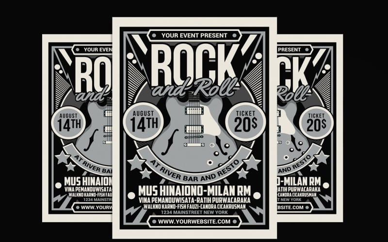 Rock and Roll zenei szórólap