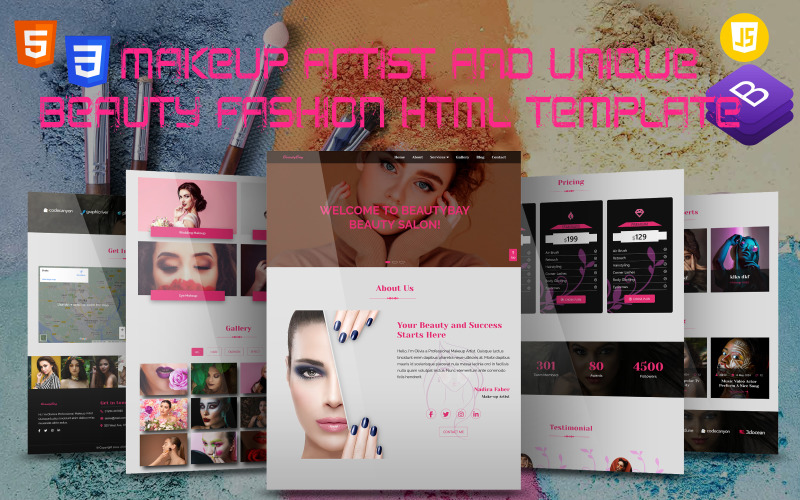 BeautyBay - Maquilleur et modèle HTML de mode de salon unique