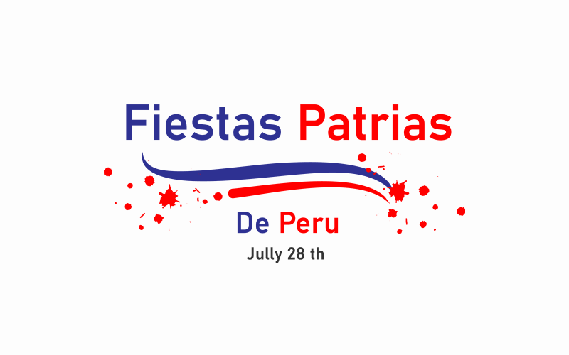 Fiestas Patrias De Pérou Vecteur
