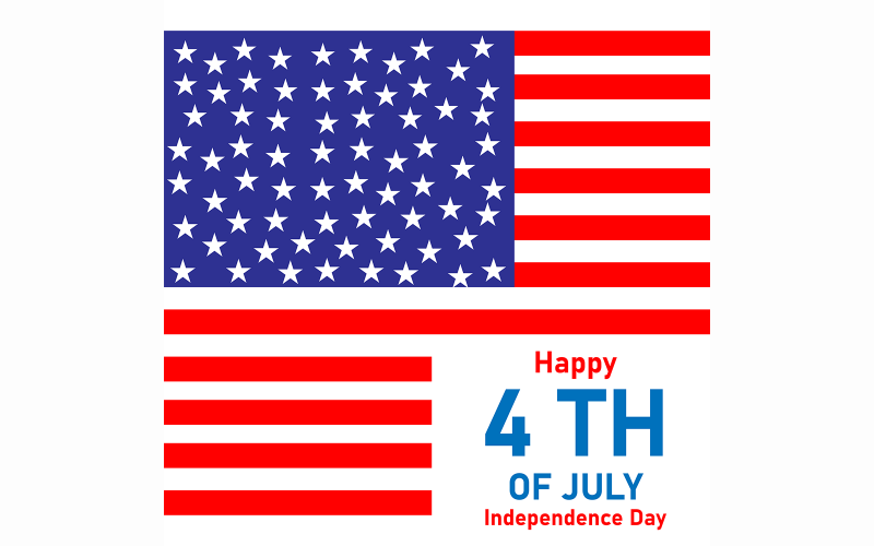 4 luglio Giorno dell'Indipendenza vettore