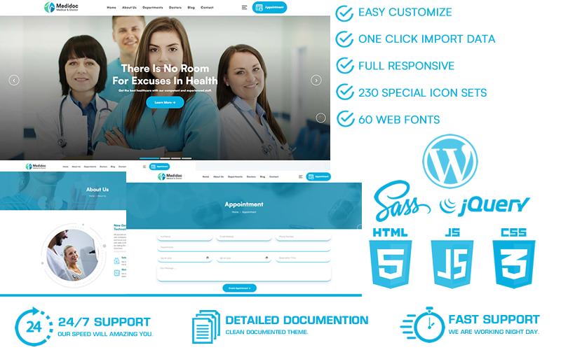 Medidoc - Tema WordPress per medici e medici