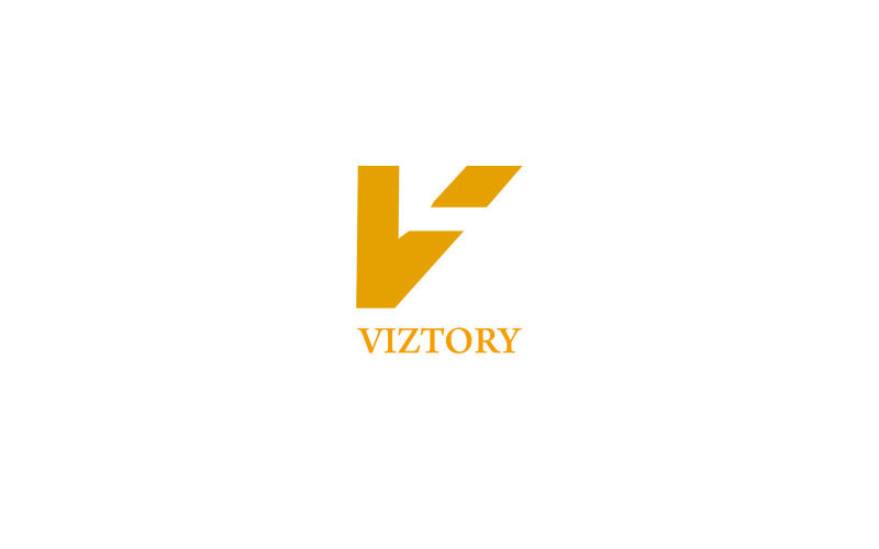 Modello di logo del monogramma della lettera V
