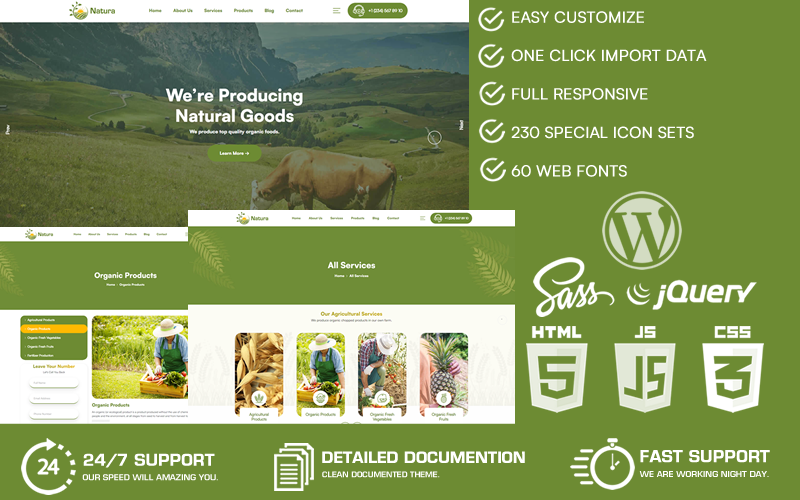Natura – Mezőgazdasági Farm WordPress téma