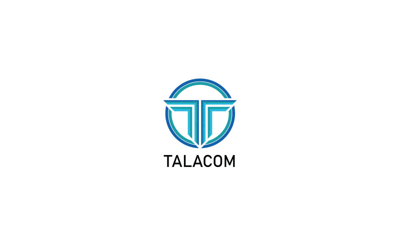 Буква T Logo - Вектор логотипа Talacom