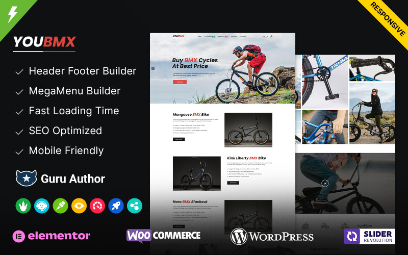 YOUBMX - BMS och cykling WordPress-tema